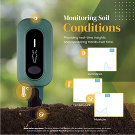 LINKSTYLE AFRA II Soil Moisture Sensor, 3-in-1 Humidity, Temperature and Luminosity Tracking, IP67 Waterproof, WiFi Hub for Remote Access - for Gardeners, Farmers, Plant Enthusiasts (Sensor + Hub)