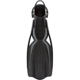Cressi Thor EBS Adjustable Open Heel Fins, Black/Grey, XL