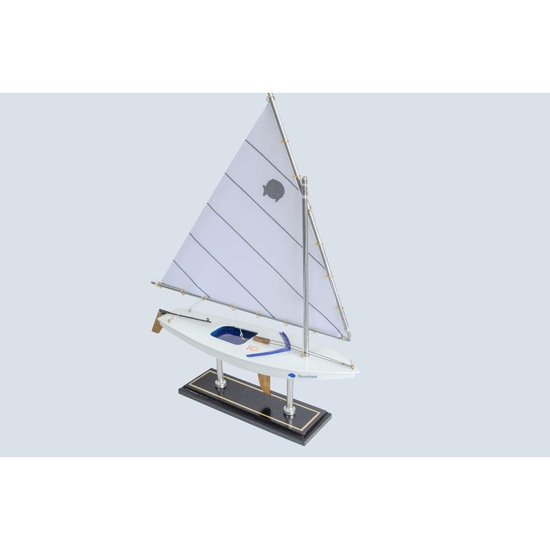 LK Scale Models Wooden Sunfish Model Race with Window Sailboat