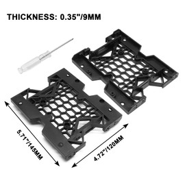 Suiwotin 2pcs 2.5'' SSD 3.5''HDD to 5.25'' Mounting Bracket, SSD HDD Tray Caddy Hard Drive Bays Adapter with Mounting Bracket for Cooling Fan