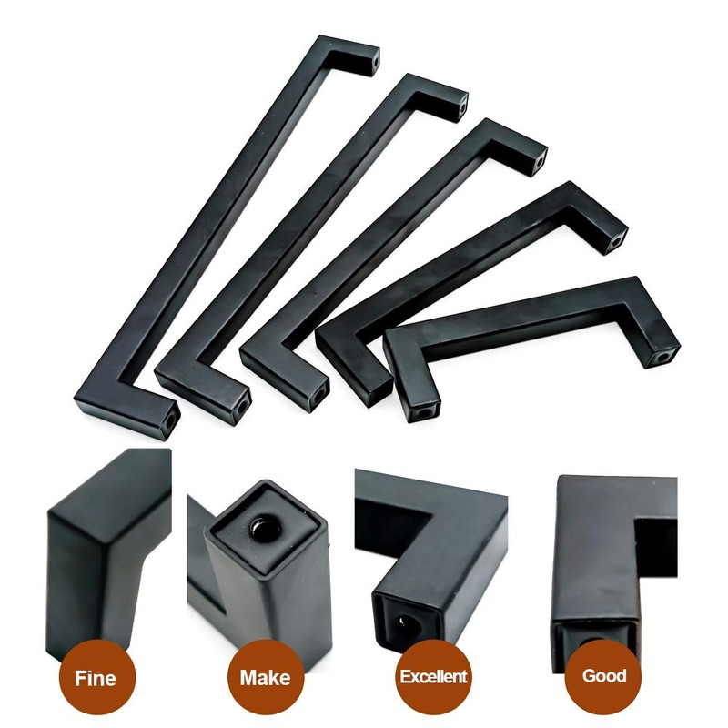 ANSIEDIO 2 Pack Black Stainless Steel Cupboard Handles - 160mm