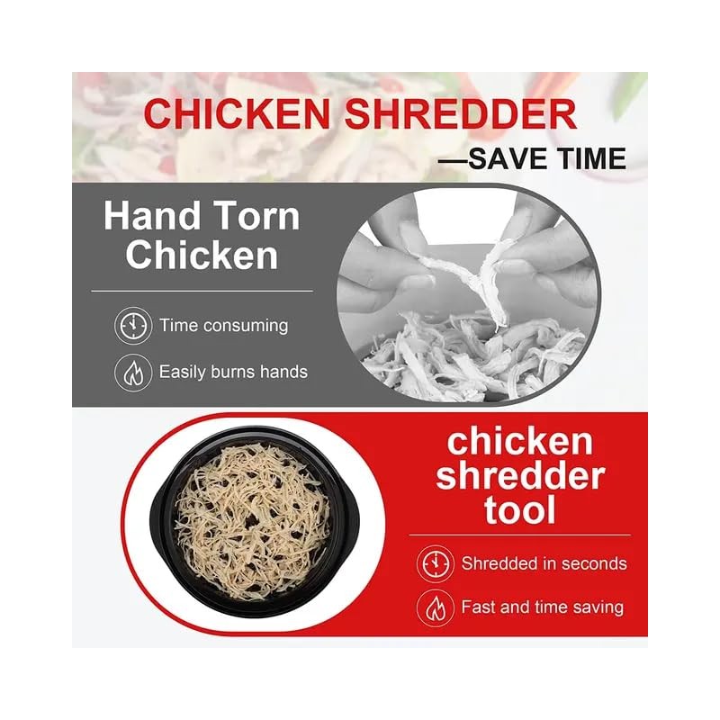 Generic Chicken Breast Shredder Tool, Twist with Brush and Fork,