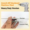 7-Inch Extended Door Strike Plate, Heavy Duty Stainless Steel, Silver