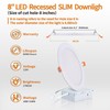 JJiuzming 8 Inch LED Recessed Light,18W 6000k Daylight,No Dimmable,1Pack Ultra