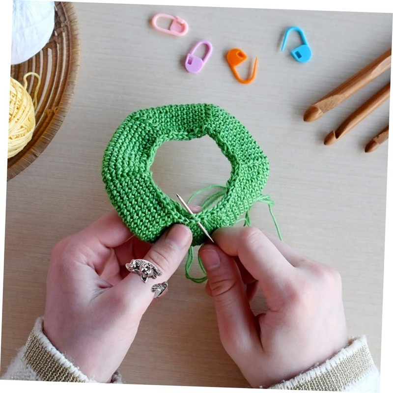 Gatuida 6Pcs Cat Shaped Knitting Loop Rings Open Finger Crochet