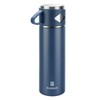 Vacuum Insulated Flask 700ml/23.6oz Stainless Steel Thermo Bottle with Cup