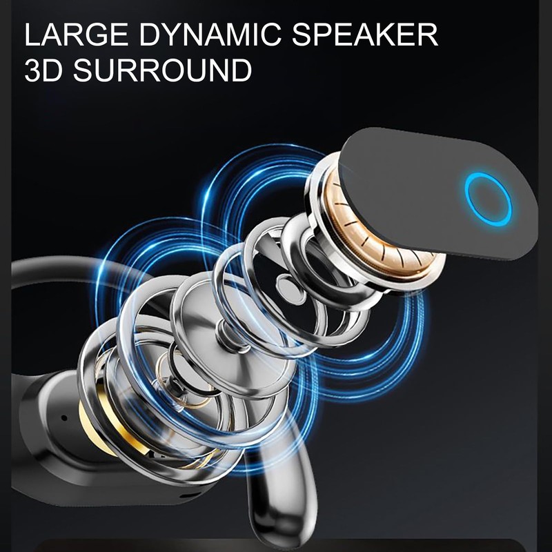 Wireless Headphones, Open Ear Headphones Wireless, Noise Cancelling Earphones for