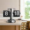 SCOAGE Flip Desk Clock, Retro Vintage Auto Flip Down Table