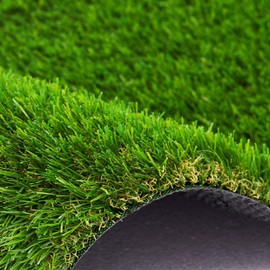 AYOHA 3 FT x 15 FT Artificial Grass, Realistic Fake Grass Deluxe Synthetic Turf Thick Lawn Pet Turf, Indoor/Outdoor Landscape, Easy to Clean with Drain Holes, Non-Toxic, High Density, 35mm