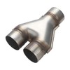 A-KARCK Exhaust Y Pipe 3" Inlet, Stainless Steel 10" Long