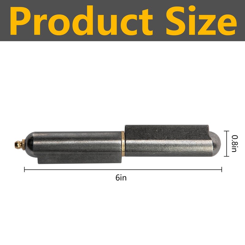 moonoom 4 Pack 6'' BBQ Bullet Weld on Hinge, Heavy