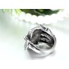JewelryWe Mens Stainless Steel Ring, Gothic Skull Hand Claw Poker