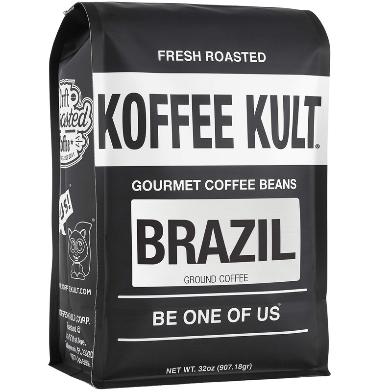 Koffee Kult Brazil Coffee Ground Medium Roast - 100% Single