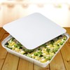 MATANA 25 Large Aluminium Trays with Lid, Aluminium Baking Mould,