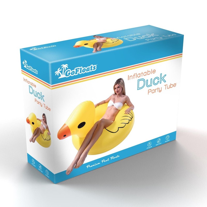 GoFloats Duck PartyTube Inflatable Raft, Float In Style (for Adults