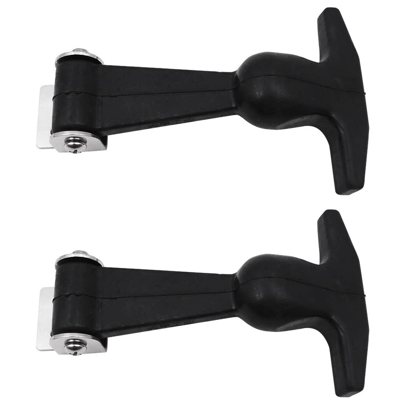 Tiardey 2pcs Elastic Stainless Steel Rubber Hood Catch Flexible T-Handle