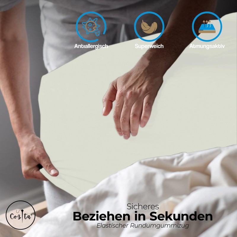 Cozita Basics Fitted Sheet 180 x 200 cm - 100%