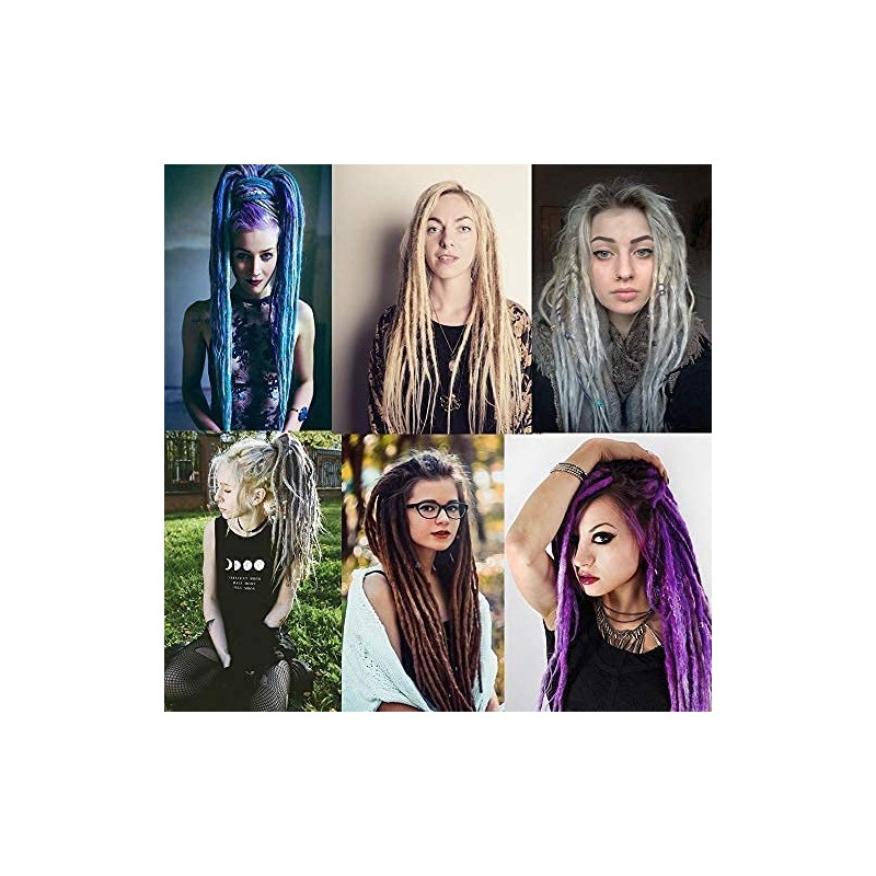 Synthetic Dreads 24 Inch 10 Strands Ombre Black and Purple