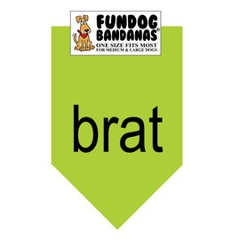 brat Dog Bandana (One Size Fits Most for Medium to Large Dogs)