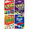 Mattel Uno, Flip, Blink and Phase 10 Card Game, Combo