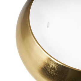 Deco 79 Metal Decorative Candle Jasmine Scented Wide 125 oz 5 Wick Aromatherapy Candle with White Wax, Wax Aromatherapy Candle 11" x 11" x 4", Gold