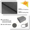 KANAGAWA Sun Shade Sail 12'x12' Dark Gray Square UV Block