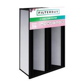 Filterbuy 20x24x12 2V-Cell Air Filter MERV 14 HVAC Replacement (1-Pack)