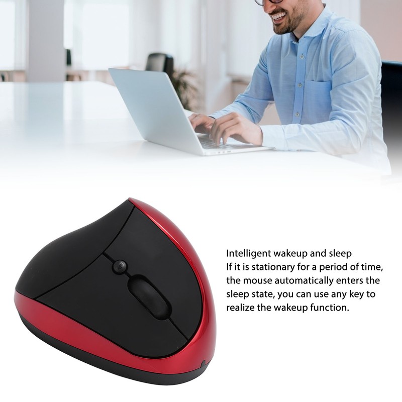 Right Handed Ergonomic Mouse Adjustable DPI 2.4G Wireless Vertical Mouse
