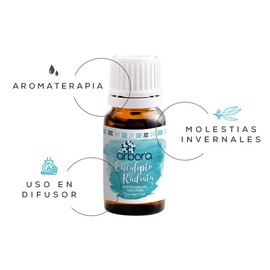 Eucalipto Radiata - Aromaterapia. Reconforta las molestias invernales. Aceite Esencial 100% Puro y Certificado. Uso tópico o en Difusor. Árbora. 11 ml.