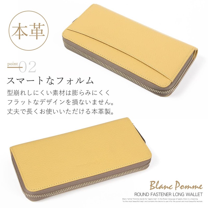[Blanpom] Wallet Women's Genuine Leather Long Wallet Long Wallet Bi-color