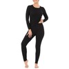 Fruit of The Loom Conjunto Térmico para Mujer Algodón, Negro,