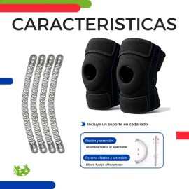 2pz Rodilleras Ortopédicas De Neopreno Ajustables Con Rótula Abierta Y Varillas Flexibles Soporte Deportivo Acolchado Con Velcro Ideal Para Ejercicio Recuperación Y Protección De Rodilla Slim Company