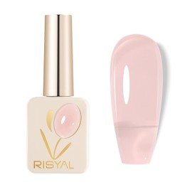 RISYAL Jelly Gel Nail Polish - Sheer Translucent Semi-Transparent UV/LED Gel with Glossy Finish (Light Pink)