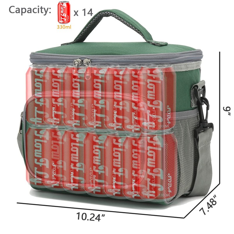 FlowFly Insulated Reusable Lunch Bag Adult Large Lunch Box for