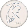 Peace - Dove Holding an Olive Branch - 2.25" Round