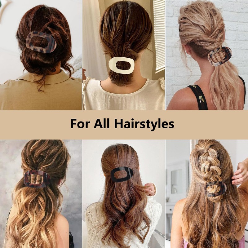 OWill 4 Pcs Flat Claw Clip