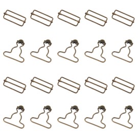 Josojoou 10 Pairs of Overall Buckles Replacement, Adjustable Overall Clasp Clips Replacement with Rectangle Buckle for Bib Pants, Trousers, Jeans Jackets