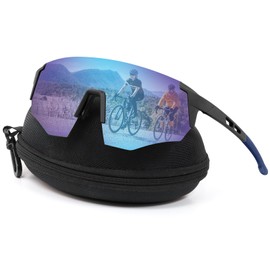 Sunshinestar Fast Glasses Blue Cycling Glasses Men Women Sunglasses UV400 Protection Windproof Anti-Fog for Sports Glasses Cycling MTB Road Bike Ski Running Fishing Golf Rave, Outdoor Activities