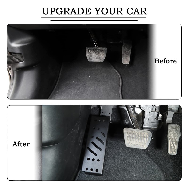 RT-TCZ Dead Pedal Brake Shoes Solid Steel Left Side Foot