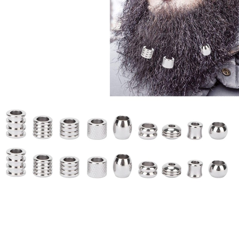18pcs Beard Beads for Men, Viking Beard Beads, Viking Hair