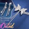 Aukmla Silver Rhinetsone Wedding Jewelry Sets Butterfly Choker Necklace Set