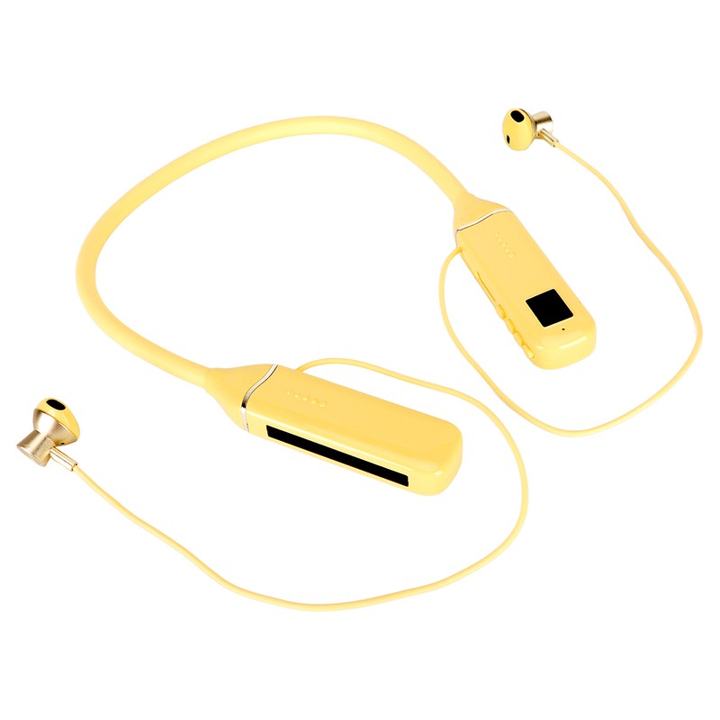Bluetooth Neckband Headphone LED Power Display Memory Card Playback Magnetic