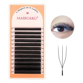 Extensiones De Pestañas Masscaku U 3d, U Shaped 3d W Lashes                                                                                           