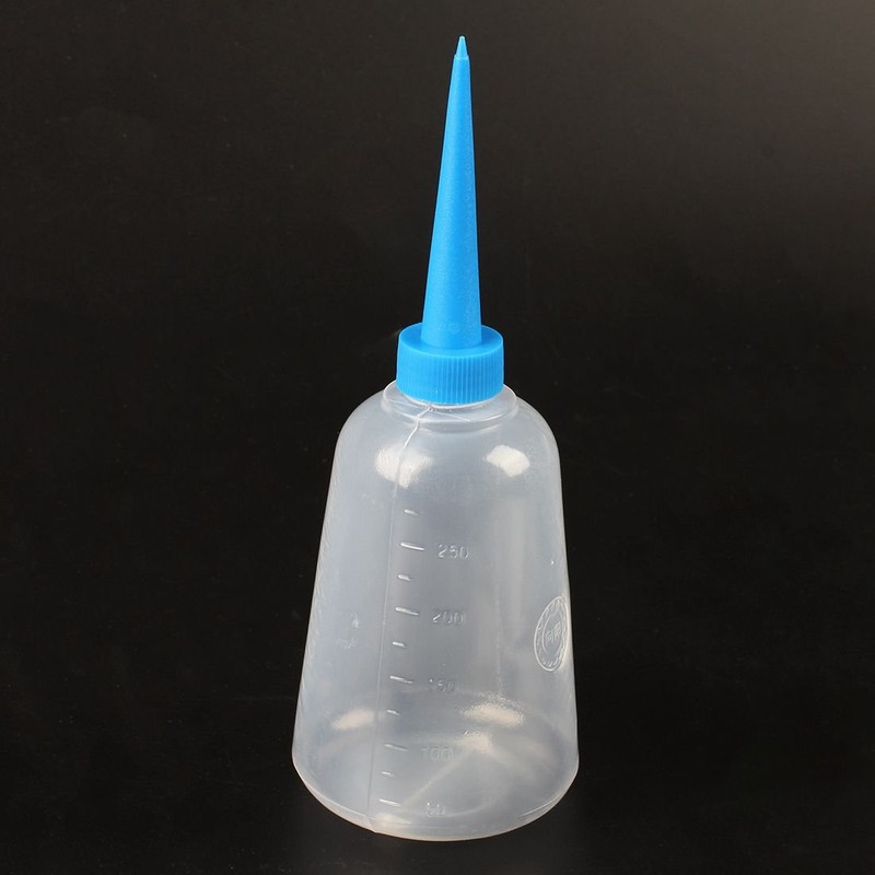 Daiilg 250ml Clear White Blue Plastic Liquid Glue Applicator Bottle