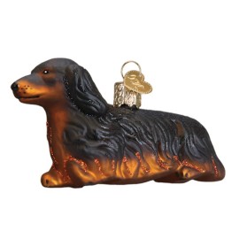 Old World Christmas Long-Haired Dachshund Ornament
