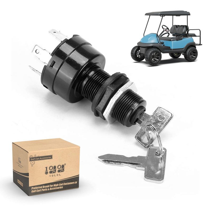 10L0L Golf Cart Ignition Switch with 2 Keys for Club