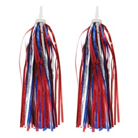 PATIKIL Bike Streamers, Colorful Scooter Handlebar Tassels Grips Ribbon Accessories Decorations for Girls Bicycle Tricycle Handles, Red Blue