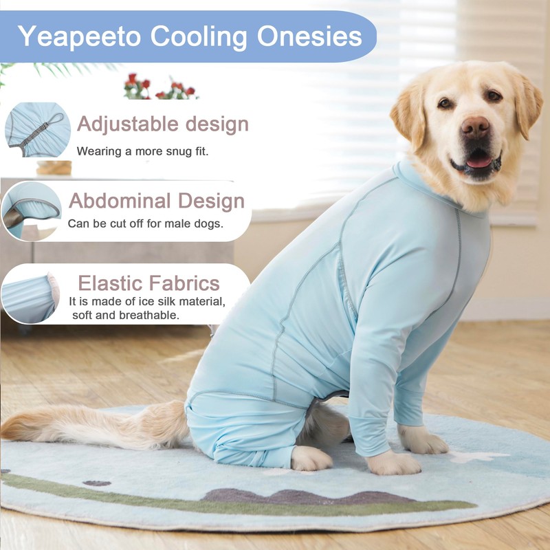 Dog Sun Protection Cooling Suit UPF 50+, Quick-Dry Breathable Jumpsuit
