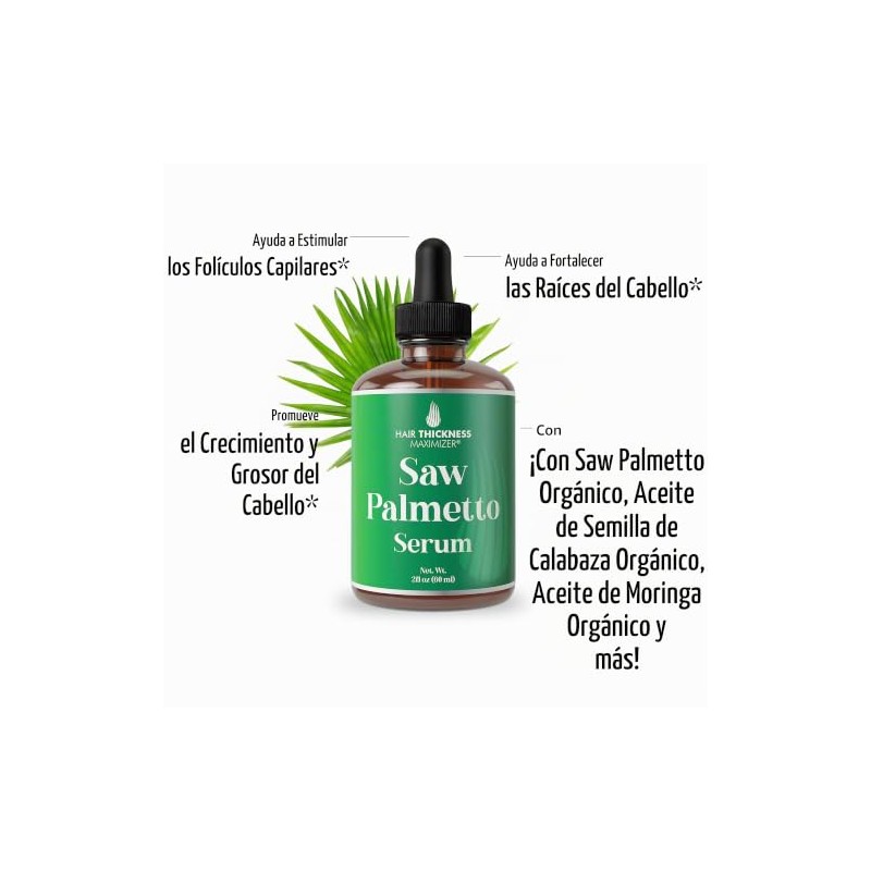 Hair Thickness Maximizer Serum Palmetto Sierra Crecimiento Espesamiento Cabello Aceites
