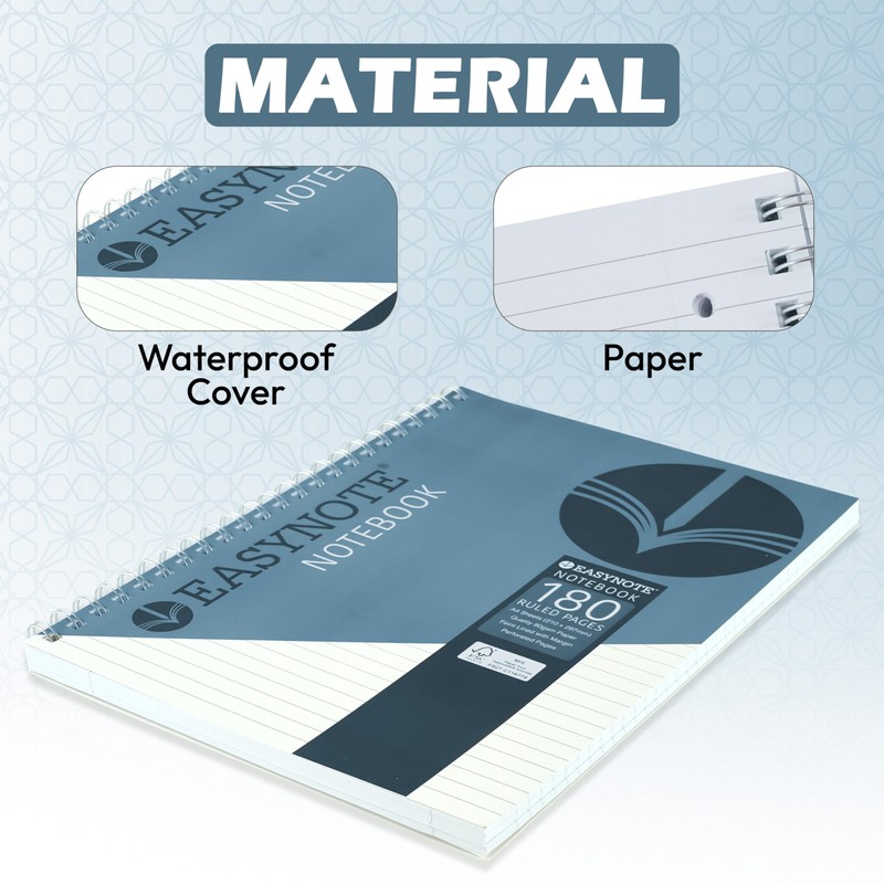 HOVUK Wire-Bound Spiral Notebook Journal, Composition Notebook with Pre-Perforated Pages,